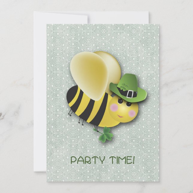St. Patrick's Day BEE-inbjudan Inbjudningar (Framsida)