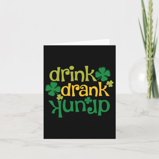 St patricks day Beer Drink Drank Drunk Shamrock Kort (Framsida)