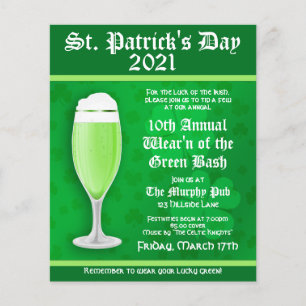 St. Patrick's Day Beer Event Invation Flyer