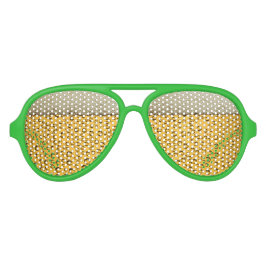 St patricks day Beer Goggles Aviator Solglasögon