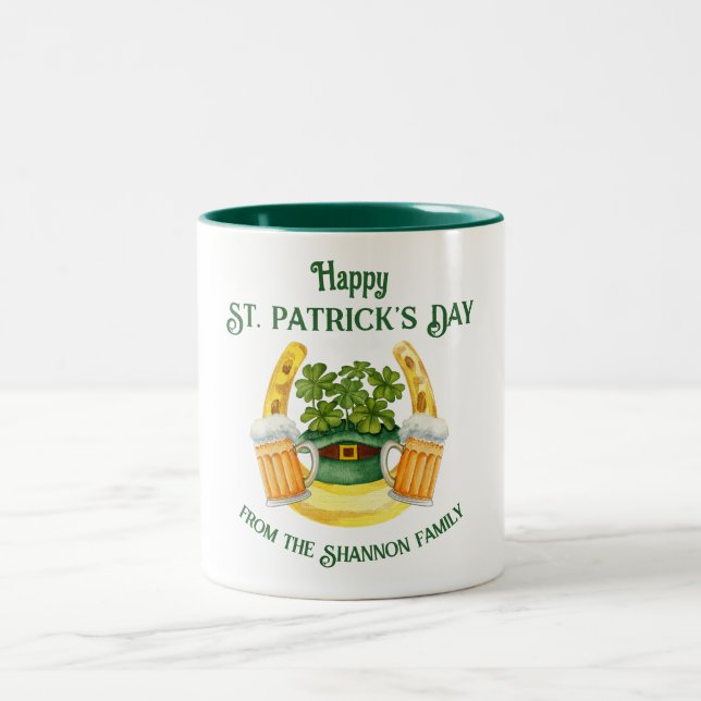St. Patrick's Day Beer Mugg och Lucky Horseshoe (Center)