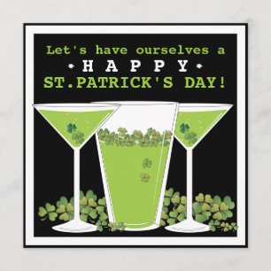St. Patricks Day Beer och Martini Party bjudande Inbjudningar