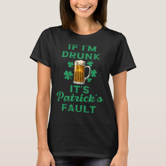 St patricks day Beer Shamrock Celtic Irish Paddys T Shirt (Framsida)