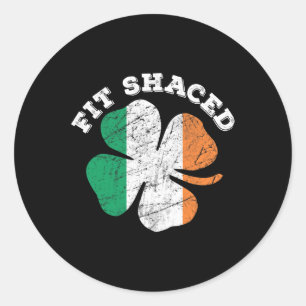St patrick's day Beer Whiskey Drinking Fit Shaced Runt Klistermärke