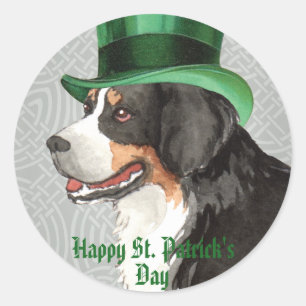 St. Patrick's Day Berner Runt Klistermärke
