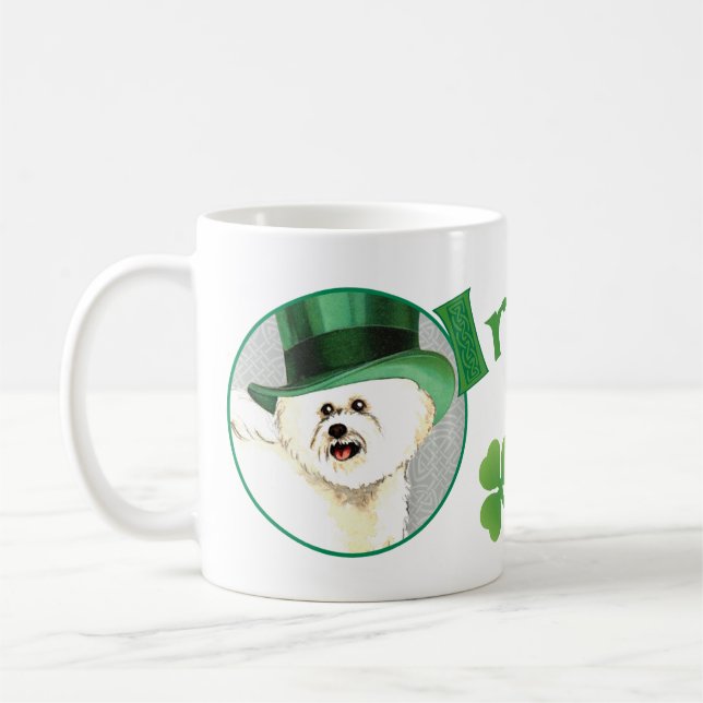 St. Patrick's Day Bichon Kaffemugg (Vänster)
