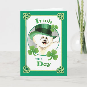 St. Patrick's Day Bichon Kort