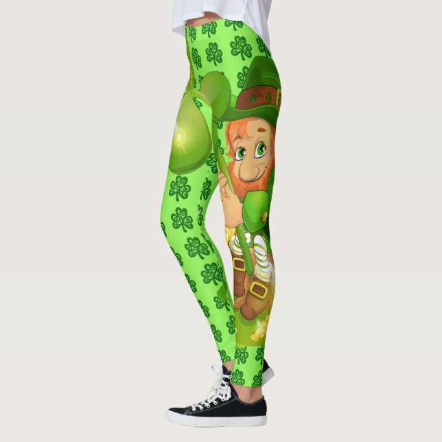 St patrick's day Big Leprechaun Leggings (Vänster)