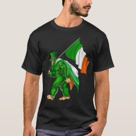 St. Patrick's Day Bigfoot Ireland Flagga T Shirt