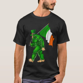 St. Patrick's Day Bigfoot Ireland Flagga T Shirt