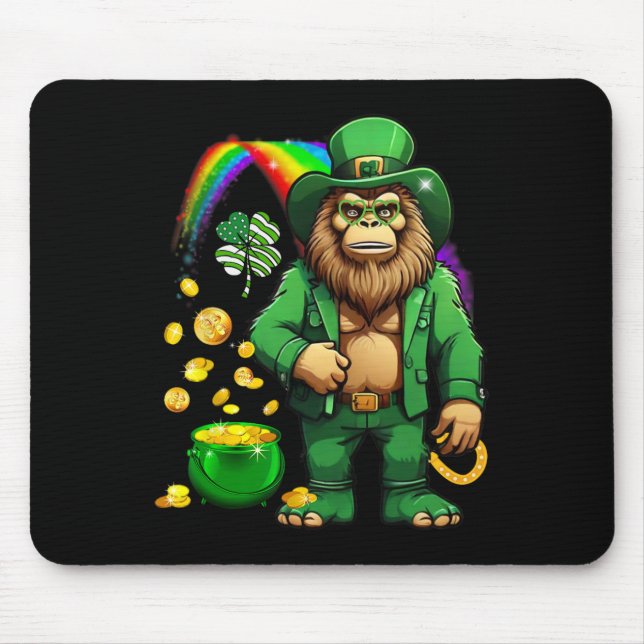 St Patrick's Day Bigfoot regnbåge Patricks Day 17  Musmatta (Framsidan)