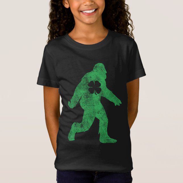 St patricks day Bigfoot Sasquatch Saint Paddys Iri T Shirt (Framsida)