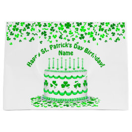 St Patrick's Day Birthday Cake Customizable Candle