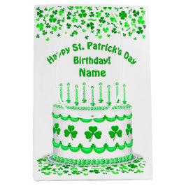 St Patrick's Day Birthday Cake Customizable Candle
