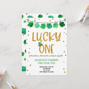 St. Patrick's Day Birthday-inbjudan Lucky One Inbjudningar