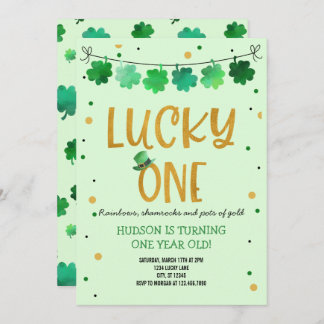 St. Patrick's Day Birthday-inbjudan Lucky One Inbjudningar