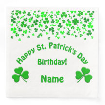 St Patrick's Day Birthday Shamrocks