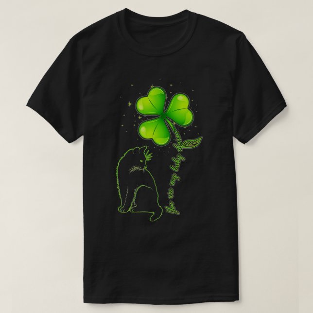 St patricks day Black Cat My Cat Lucky Charme Wome T Shirt (Design framsida)
