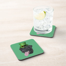 St. Patrick's Day Black Labrador Underlägg