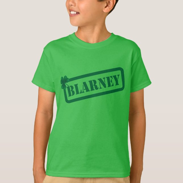 St.Patrick's Day Blarney Kids Grönt T-shirt (Framsida)
