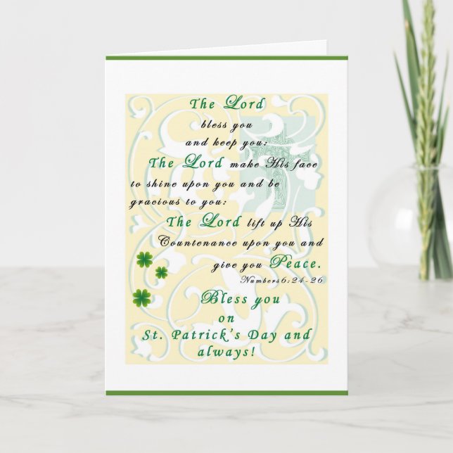 St. Patrick's Day Blating Greeting Card Kort (Framsida)