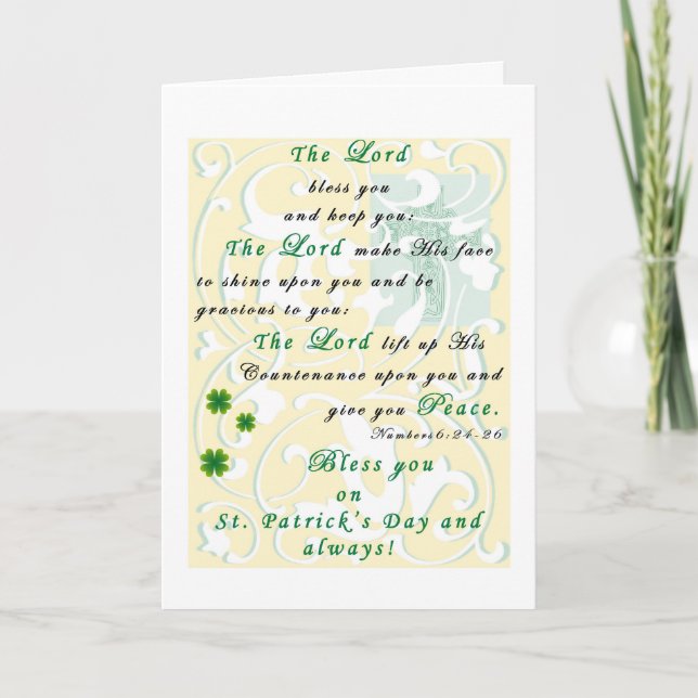 St. Patrick's Day Blating Greeting Card Kort (Framsida)