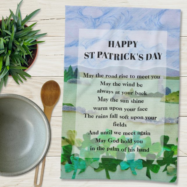 St patrick's day Bless Card Kökshandduk (Skapare uppladdad)