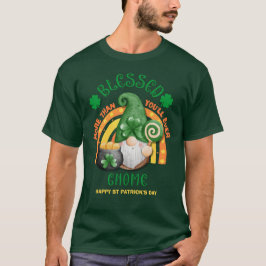 St patricks day BLESSED Grönt Irish Gnome T Shirt