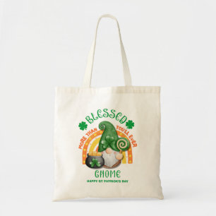 St patricks day BLESSED Grönt Irish Gnome Tygkasse