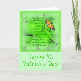 St. Patrick's Day Blessing Card Kort