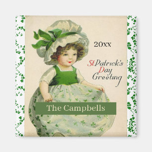 St. Patrick's Day Blommig Pappersmagnet Magnet