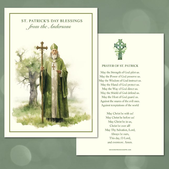 St. Patricks Day Bluting Prayer Celtic Kor Tack Kort (Skapare uppladdad)