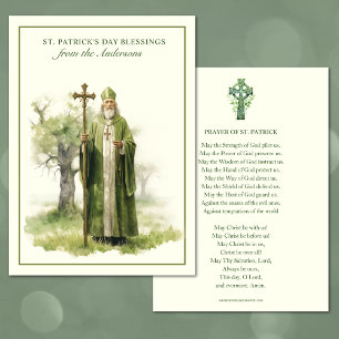 St. Patricks Day Bluting Prayer Celtic Kor Tack Kort