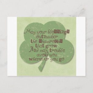 St. Patricks Day Bluting Vykort