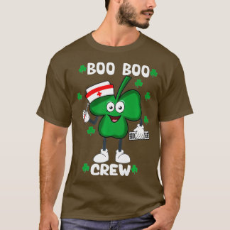 st patricks day boo boo-sjuksköterskan schamprock t shirt