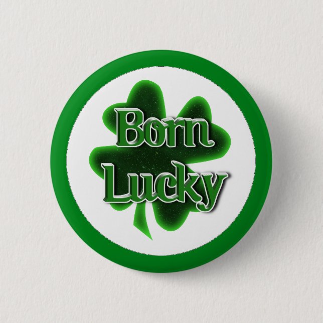 St. Patrick's Day Born Lucky Knapp (Framsida)