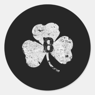 St. Patricks Day Boston slittrad irländsk shamrock Runt Klistermärke