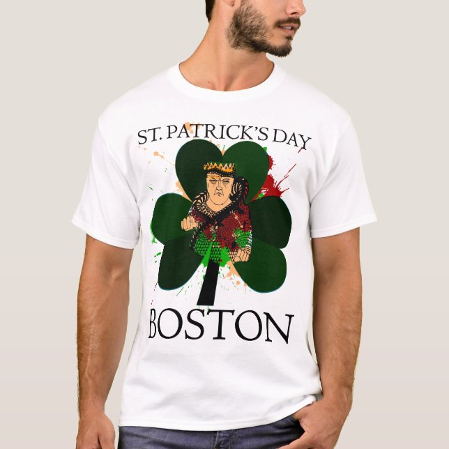 St. Patrick's Day Boston Tee Shirt (Framsida)