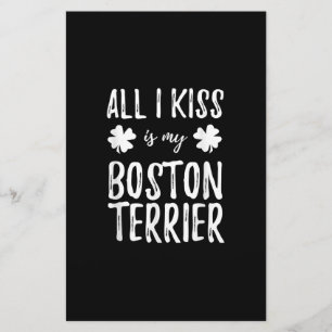 St Patricks Day Boston Terrier Dog Mamma Funny Iri Brevpapper