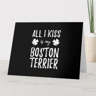 St patricks day Boston Terrier Hund Mamma Funny Ir Kort