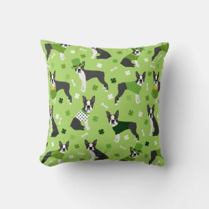 St. Patrick's Day Boston Terrier Kudde