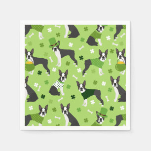 St. Patrick's Day Boston Terrier Pappersservett