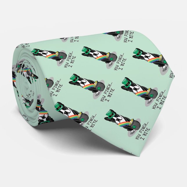 St. Patrick's Day Boston Terrier (svart) Hund Funn Slips (Rullad)
