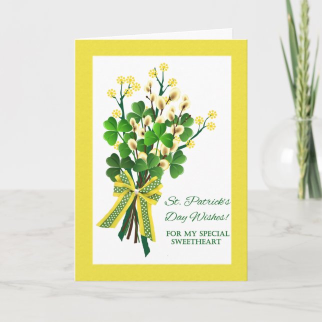 St. Patrick's Day Bouquet for Swehoney Kort (Framsida)
