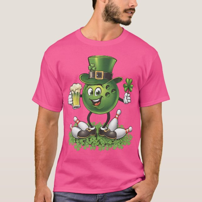 St patrick's day Bowling Drinking Beer Älskare Pla T Shirt (Framsida)