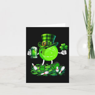 St. Patrick's Day Bowlingspel Dricker Öl Älskare S Kort