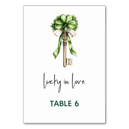 St. Patrick's Day Bröllopsdusch Bordsnummer