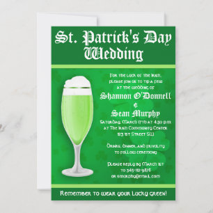 St. Patrick's Day bröllopsinbjudan Inbjudningar