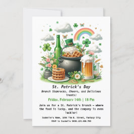 St. Patrick's Day Brunch - Shamrocks, Cheers Inbjudningar