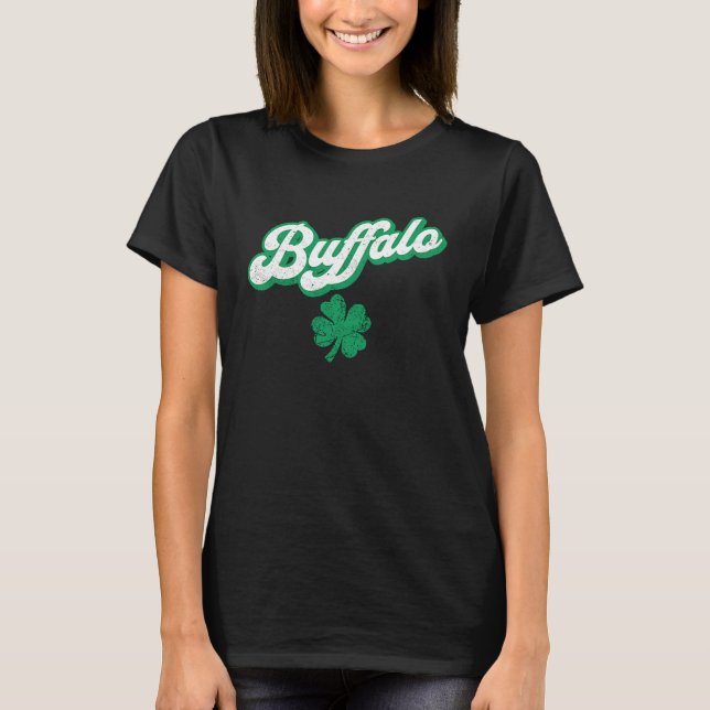 St Patrick's Day Buffalo T Shirt (Framsida)